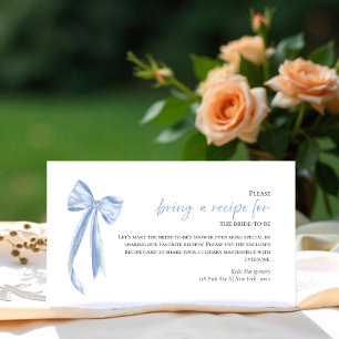 Prosecco Bridal Shower Recipe Request Card
