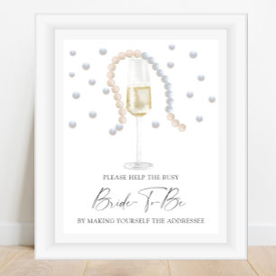 Prosecco - help the busy bride Address  Poster