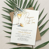 Prosecco Palm Trees Tropical Bridal Shower