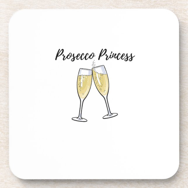 Prosecco Princess Coaster (Front)