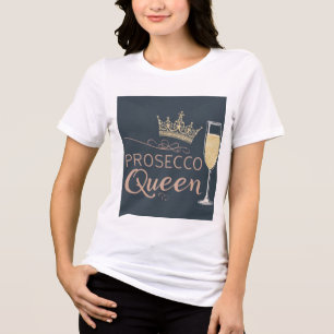 Prosecco Queen – Sparkling Crown & Champagne  Tri-Blend Shirt
