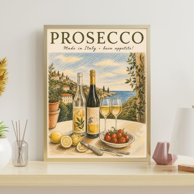 Prosecco Wall Art | Italian Wine Poster (Creator Uploaded)