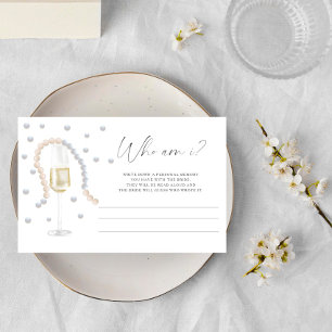 Prosecco - Who am I bridal shower game Stationery