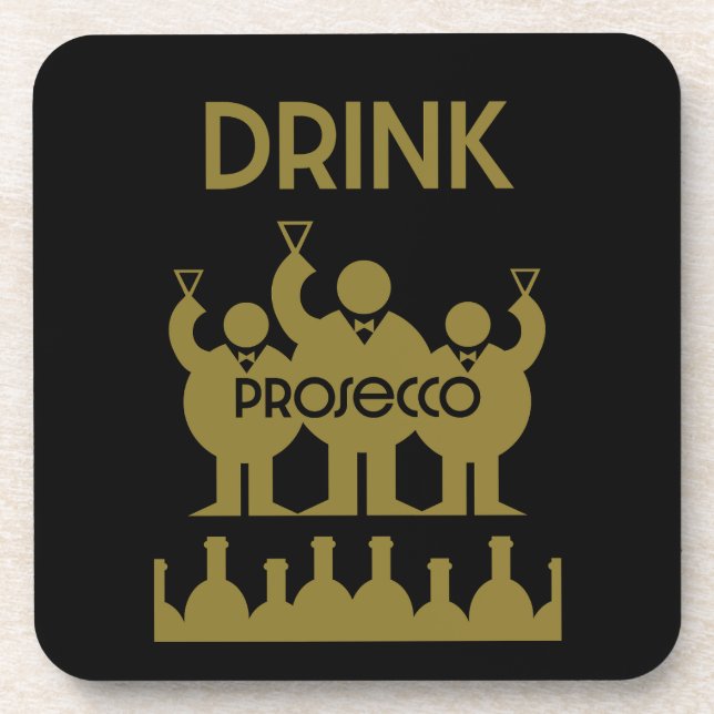 Prosecco Wine Drinkers Coaster (Front)