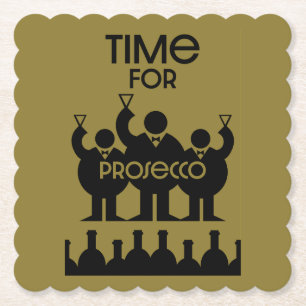 Prosecco Wine Drinkers Paper Coaster