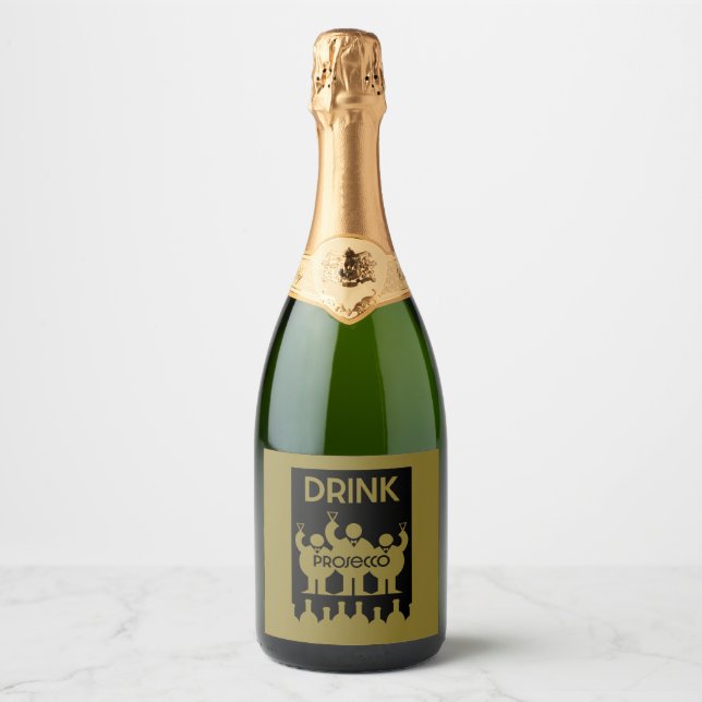 Prosecco Wine Drinkers Sparkling Wine Label (Front)