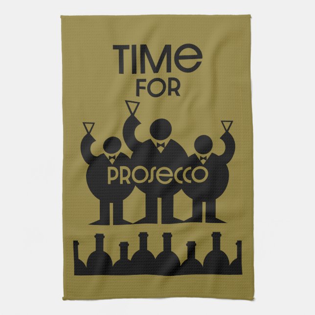Prosecco Wine Drinkers Tea Towel (Vertical)