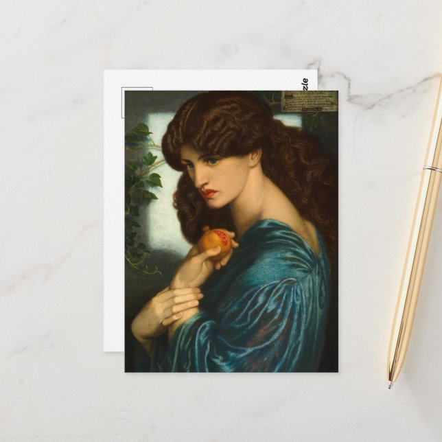 Proserpine by Dante Gabriel Rossetti Postcard (Front/Back In Situ)