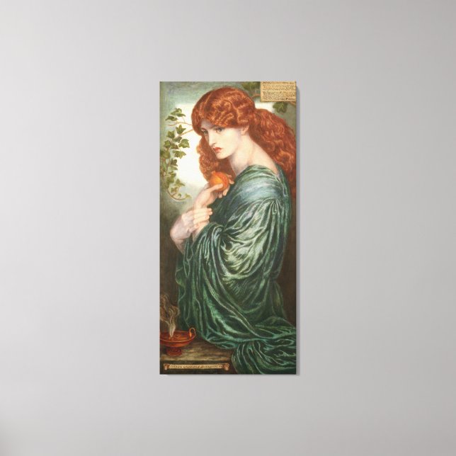 Proserpine Dante Gabriel Rossetti Canvas Print (Front)