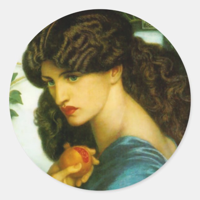 Proserpine Stickers by Dante Gabriel Rossetti (Front)