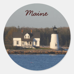 Prospect Harbour Lighthouse- Maine Classic Round Sticker