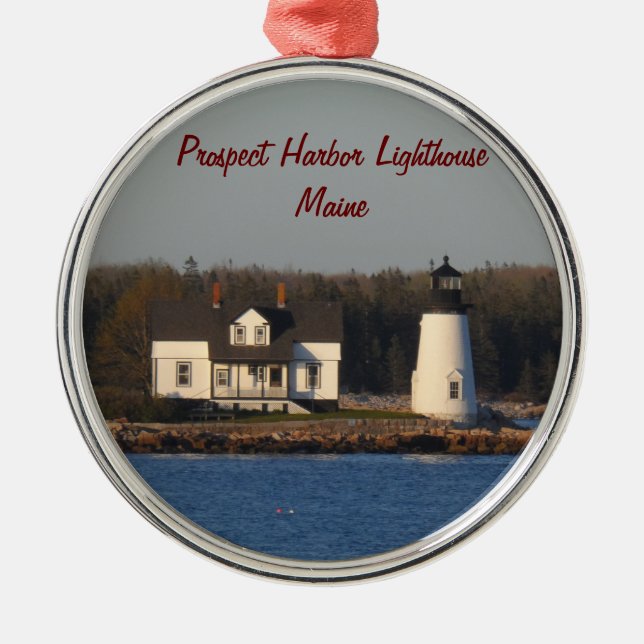 Prospect Harbour Lighthouse- Maine Metal Tree Decoration (Front)