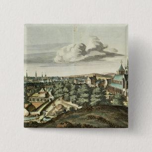 Prospect of the Town of Glasgow 15 Cm Square Badge