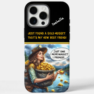 Prospector chasing golden dreams in nature iPhone 16 pro max case