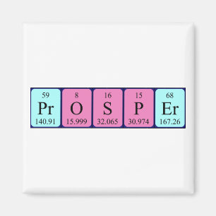 Prosper periodic table name magnet