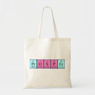 Prosper periodic table name tote bag