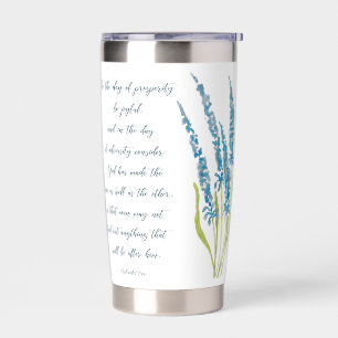 Prosperity and adversity blue floral insulated tumbler