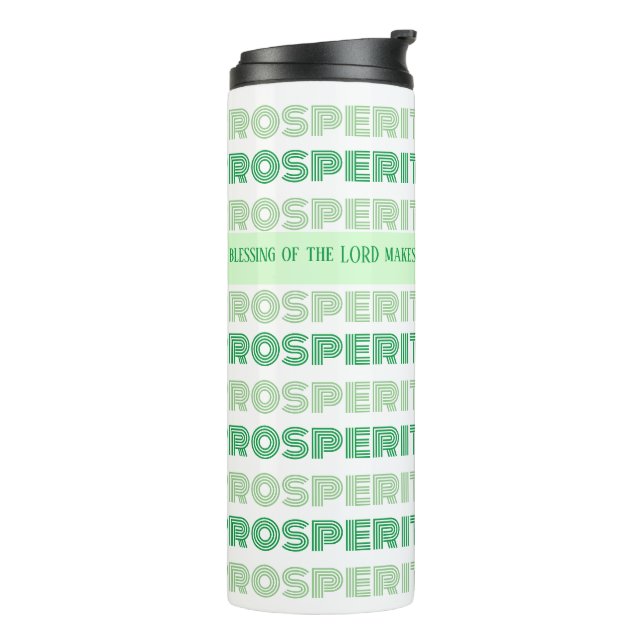 Prosperity Bible Verse Proverbs Thermal Tumbler (Rotated Left)