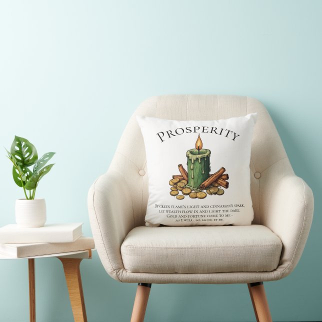 Prosperity Chant Candle & Cinnamon Money Spell Cushion (Chair)