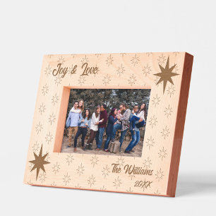 Prosperity Christmas Star-Text 6x4 Landscape Etched Frames