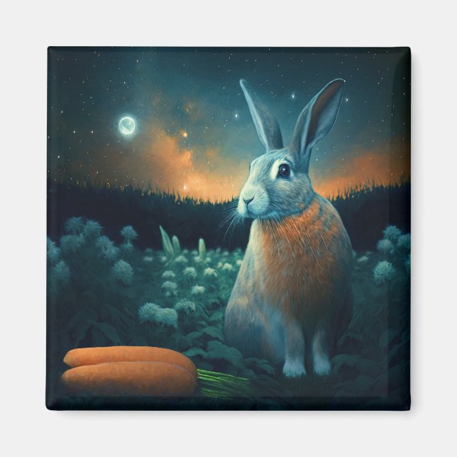 Prosperity Rabbit in the Moonlight Magnet (Front)
