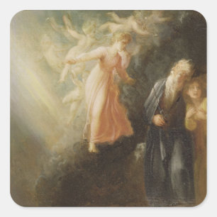 Prospero, Miranda and Ariel, from 'The Tempest', c Square Sticker