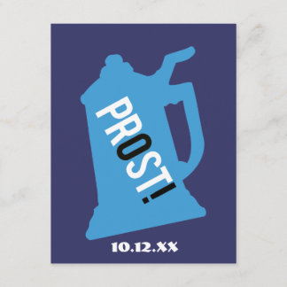 Prost 80th Birthday Party Invitation Blue & Black