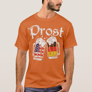 Prost Beer American German Flag Funny Oktoberfest T-Shirt