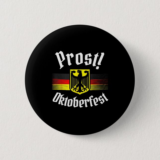 Prost Beer German American Flag Men Mug  6 Cm Round Badge (Front)