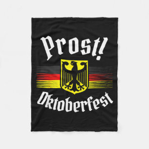Prost Beer German American Flag Men Mug Fleece Blanket