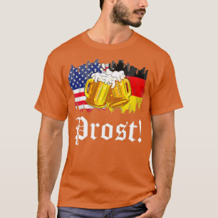 Prost Beer German American Flag T Oktoberfest Men T-Shirt