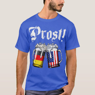 Prost Beer German American Flag T  Oktoberfest Men T-Shirt