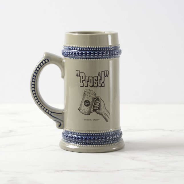 prost! (cheer in german) beer stein (Left)