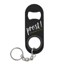"Prost" Cheers Wedding Gift Keychain Bottle Opener