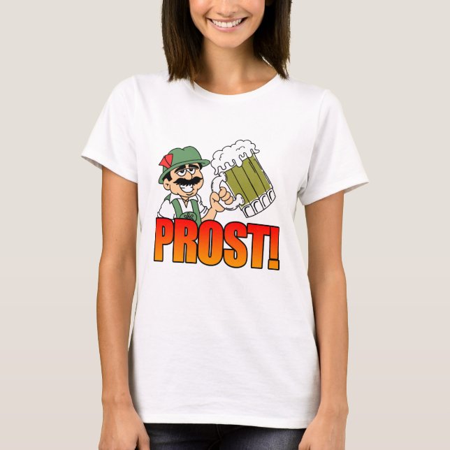 Prost German Cartoon T-Shirt (Front)