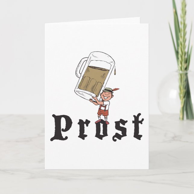 Prost German Drinking Card (Front)