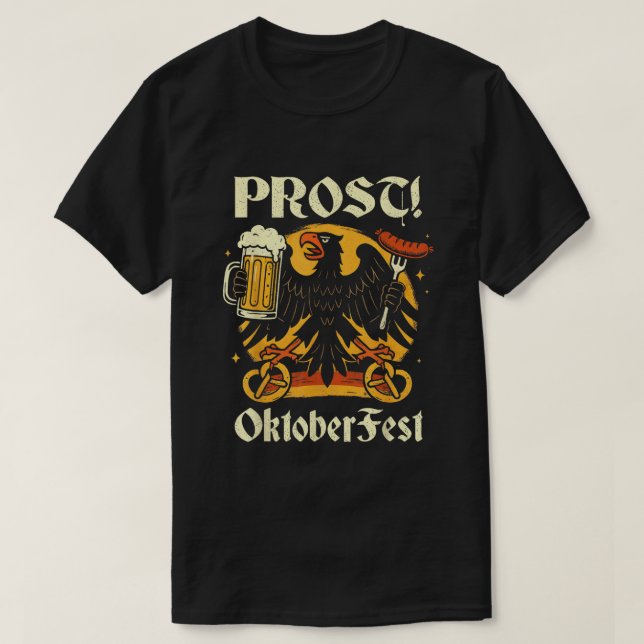 Prost Oktoberfest German Beer Shirt (Design Front)