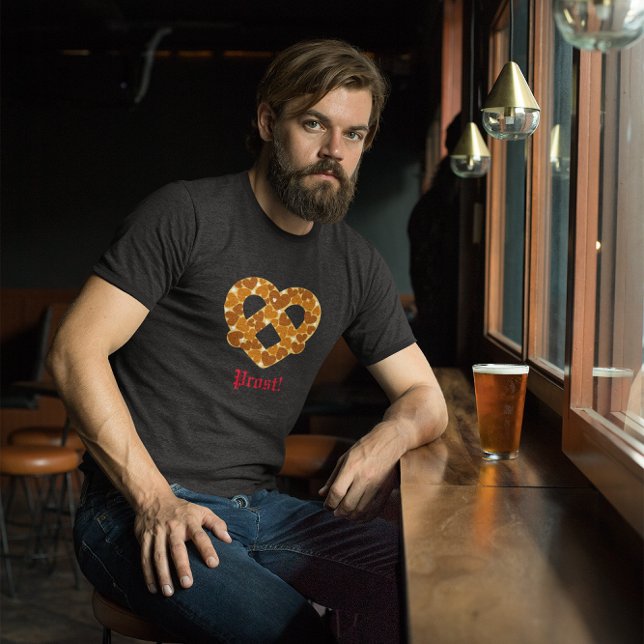 Prost Pretzel Heart Oktoberfest Customisable T-Shirt (Creator Uploaded)