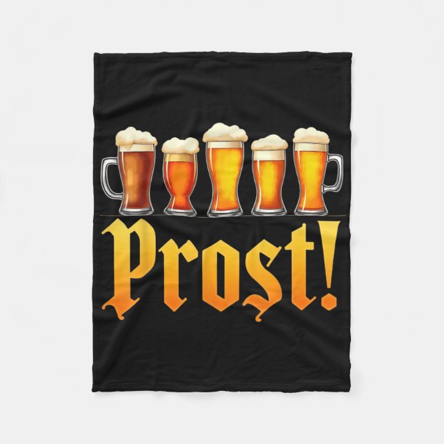 Prost Various Beer Lover Selection Festival  Fleece Blanket (Front)
