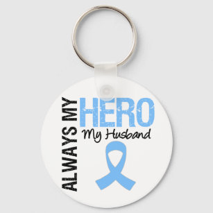Prostate Cancer Always My Hero My Husband Key Ring