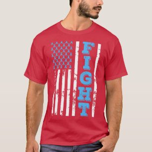 Prostate Cancer Awareness Fight American Flag 4th T-Shirt