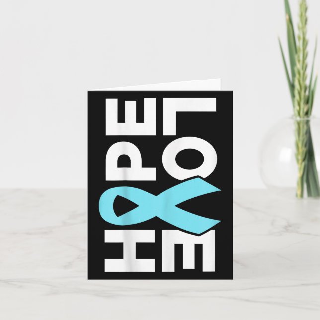 Prostate Cancer Awareness - Hope Love Support Ribb Card (Front)