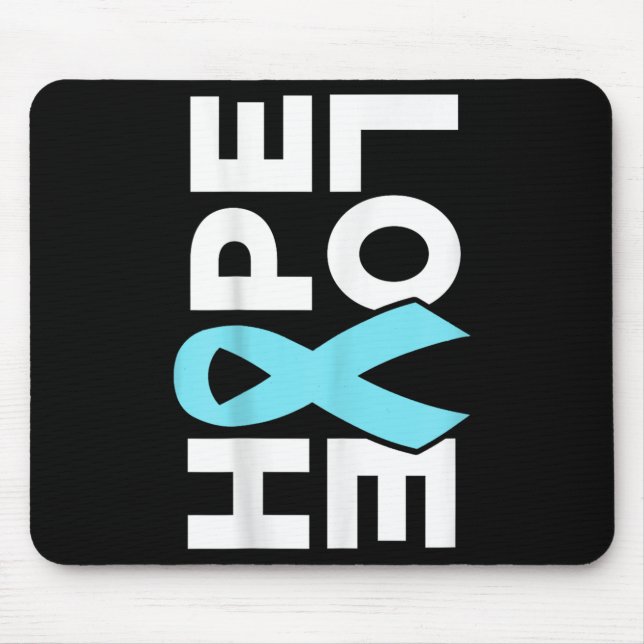 Prostate Cancer Awareness - Hope Love Support Ribb Mouse Pad (Front)