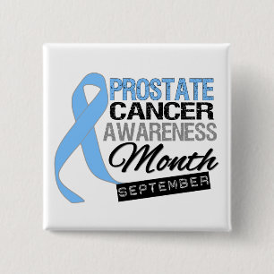 Prostate Cancer Awareness Month Draped Ribbon 15 Cm Square Badge