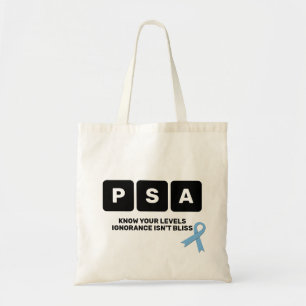 Prostate Cancer Awareness PSA Tote Bag