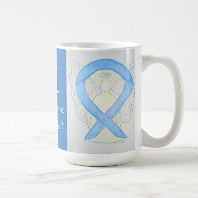 Prostate Cancer Awareness Ribbon Angel Custom Mug (Right)