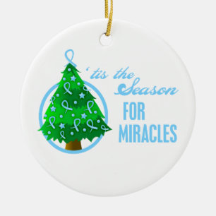 Prostate Cancer Christmas Miracles Ceramic Tree Decoration