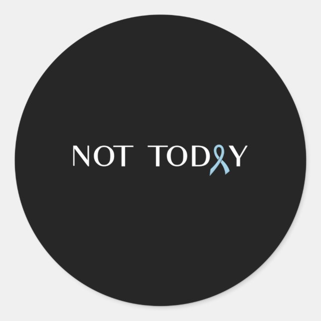 Prostate Cancer Fight Cancer Ribbon Classic Round Sticker (Front)