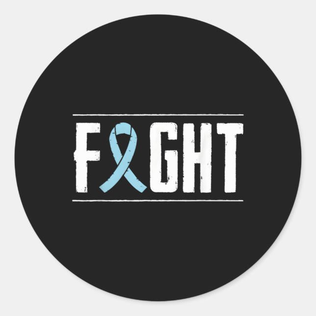 Prostate Cancer Fight Cancer Ribbon Month Classic Round Sticker (Front)