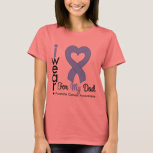 Prostate Cancer Heart Ribbon DAD T-Shirt